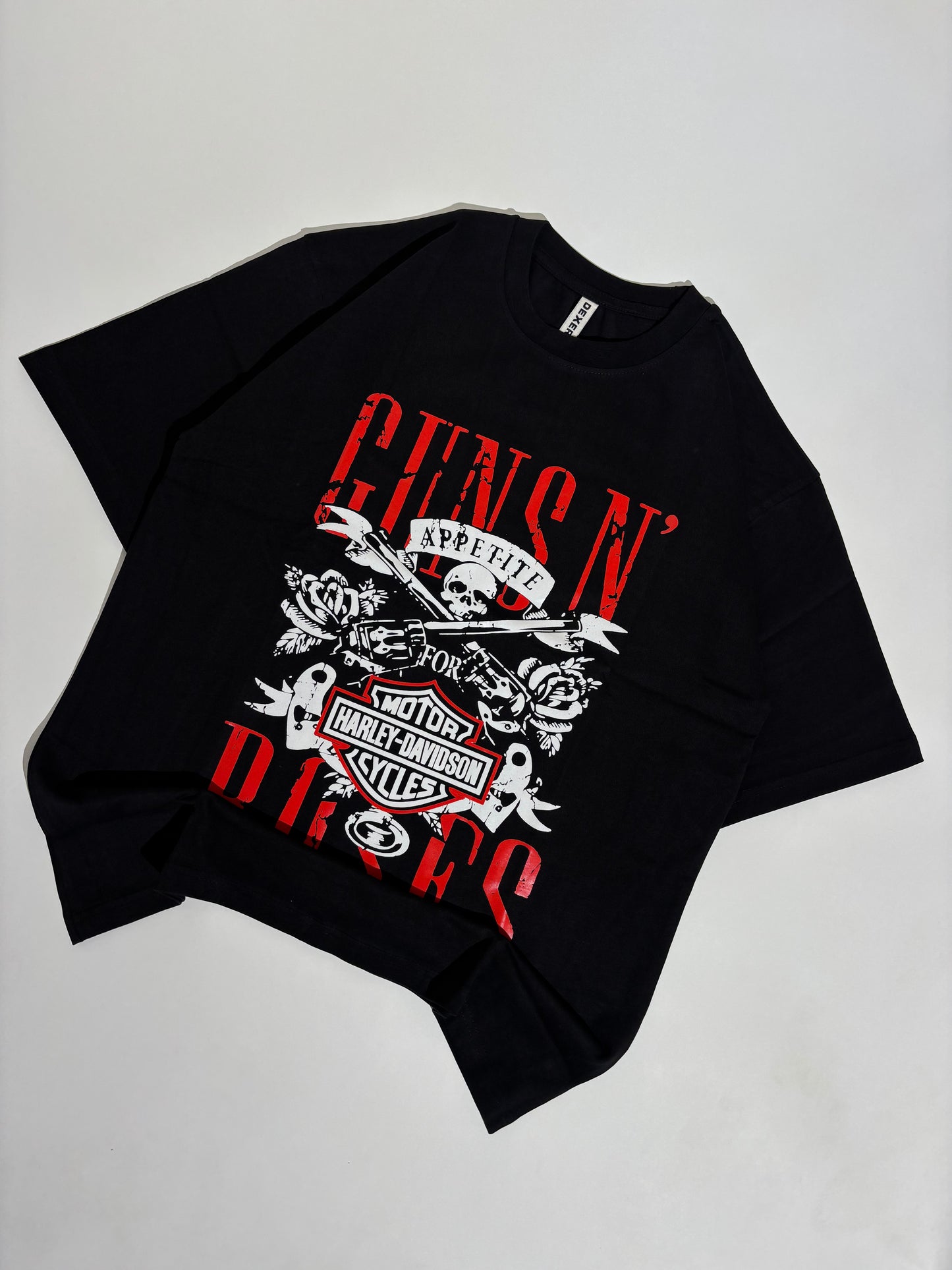 Guns black oversized tee