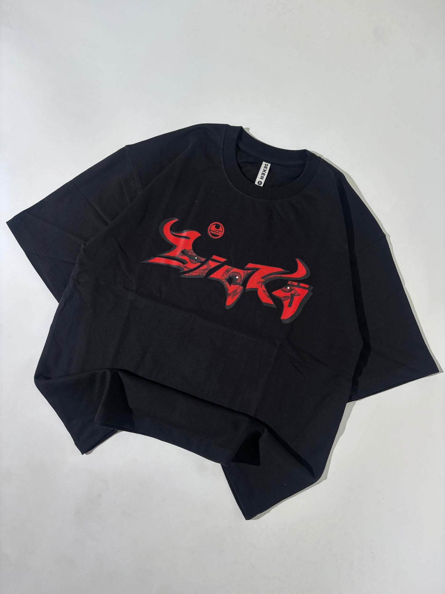 Bold black oversized tee