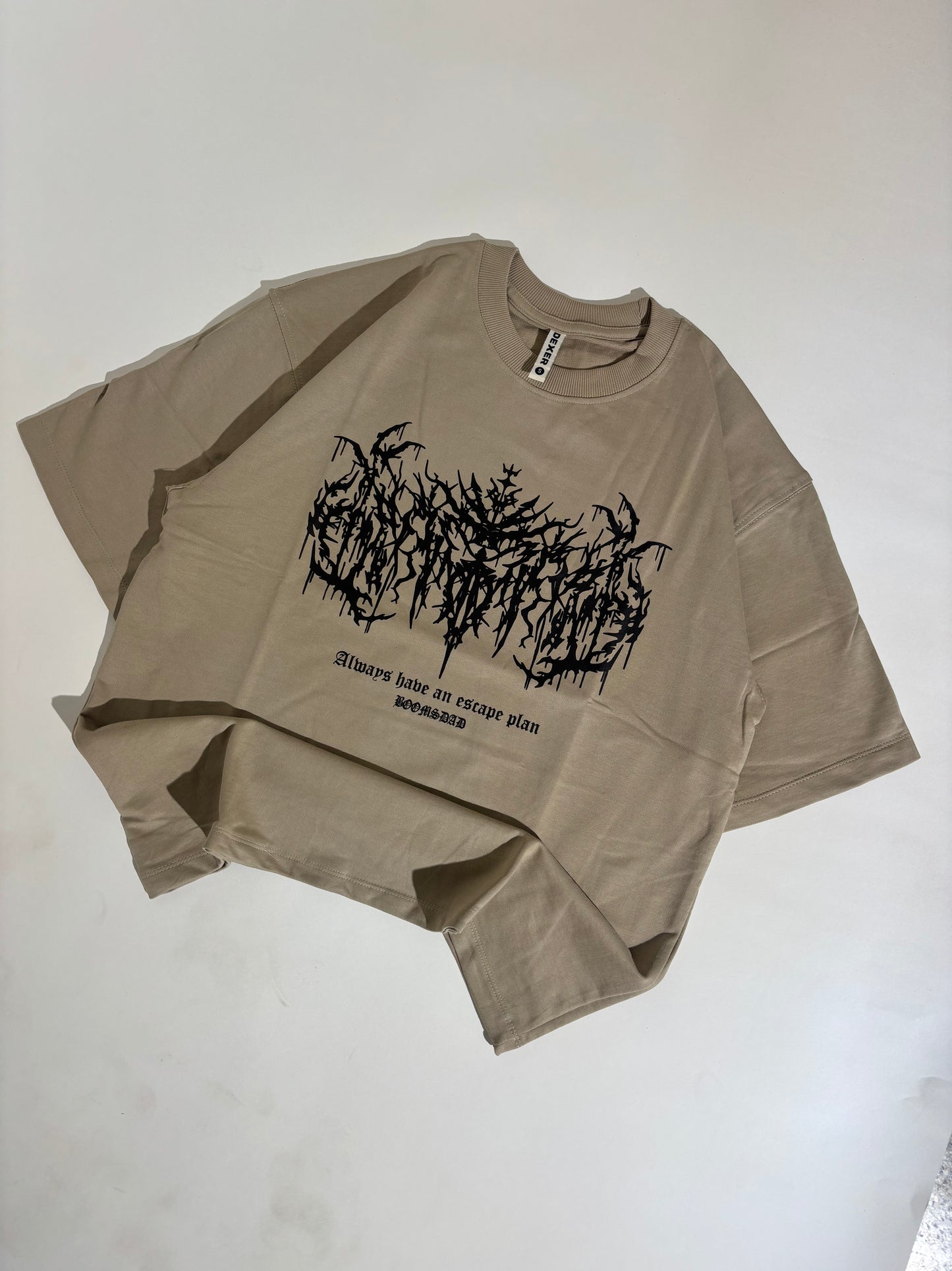 Spider beige oversized tee