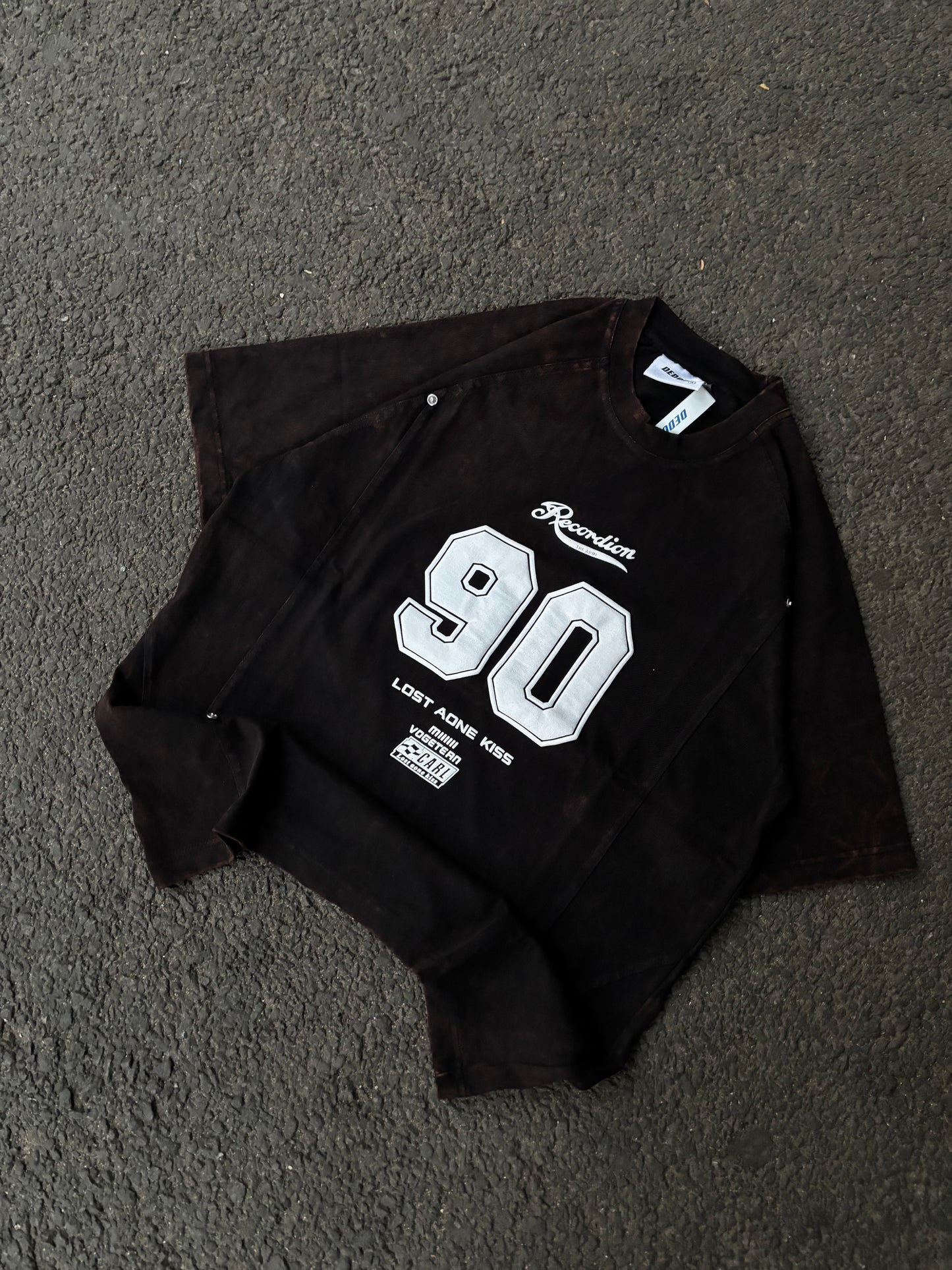 90 black oversized tee
