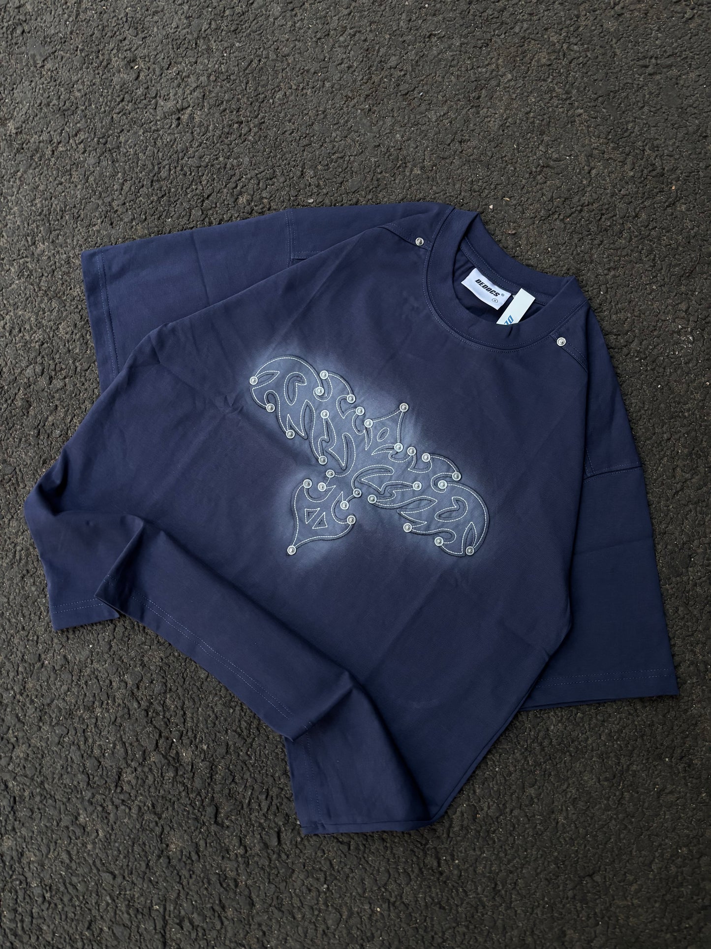 Dots blue oversized tee