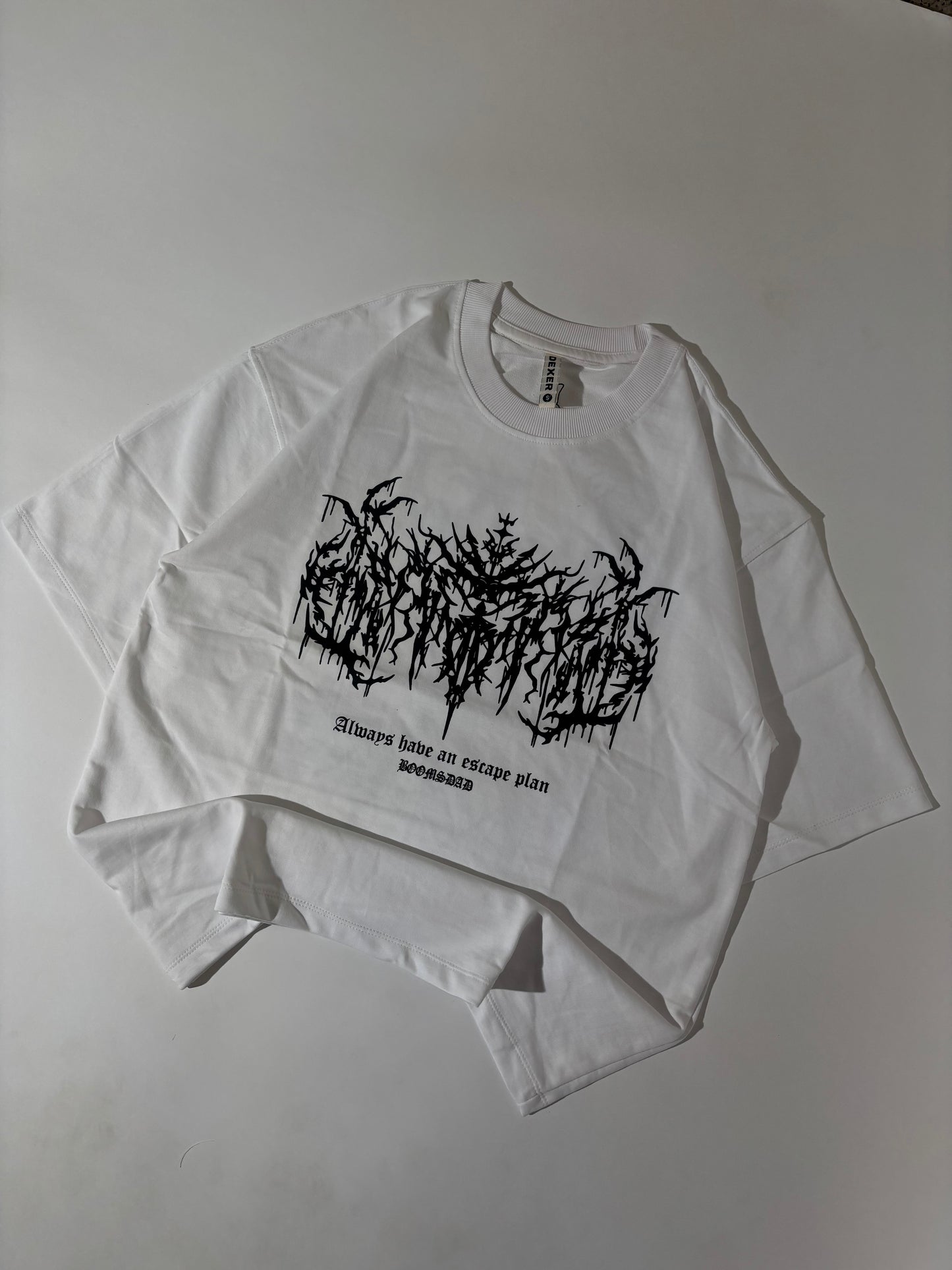 Spider white oversized tee