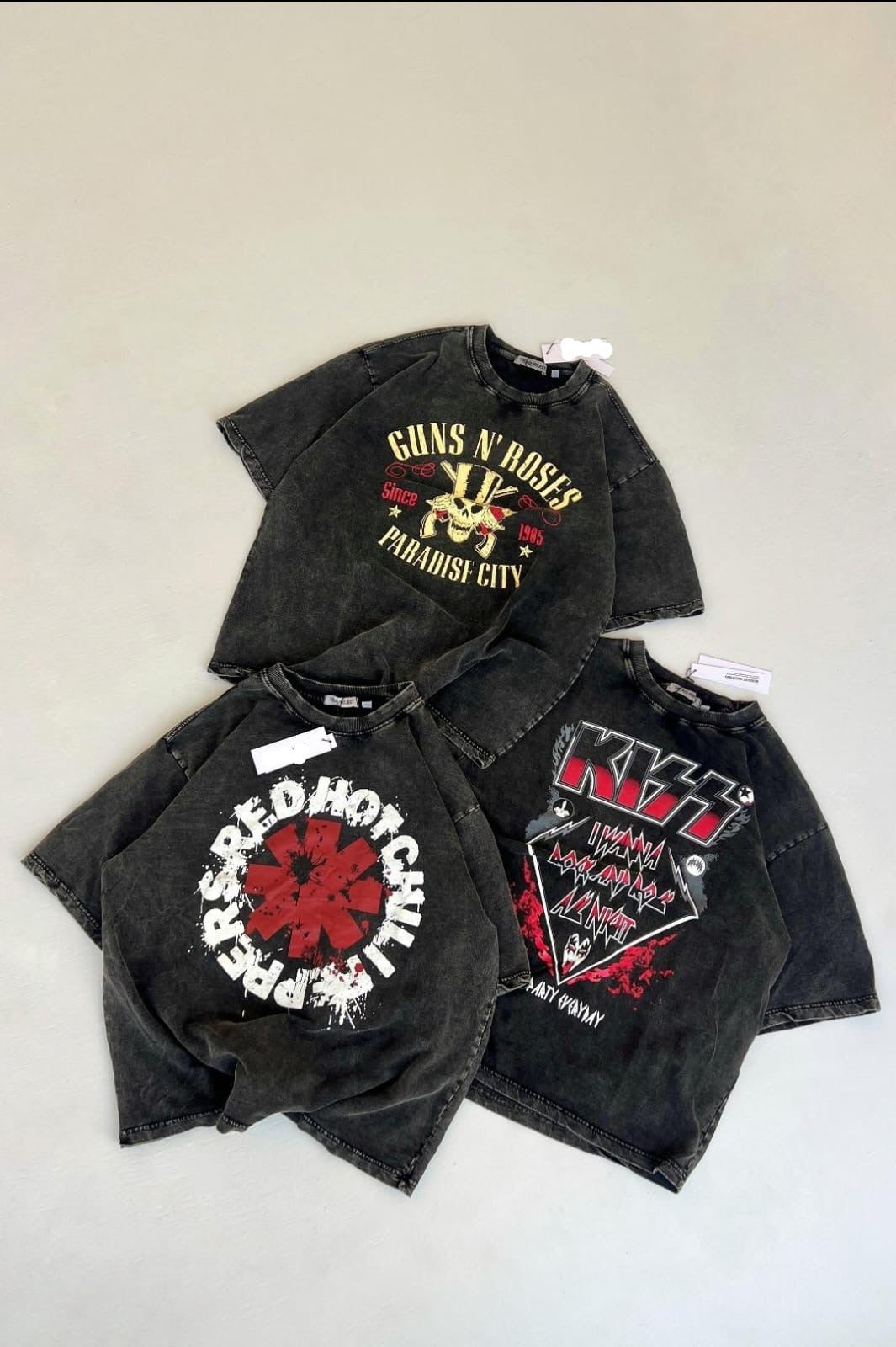 Premium acid wash tees