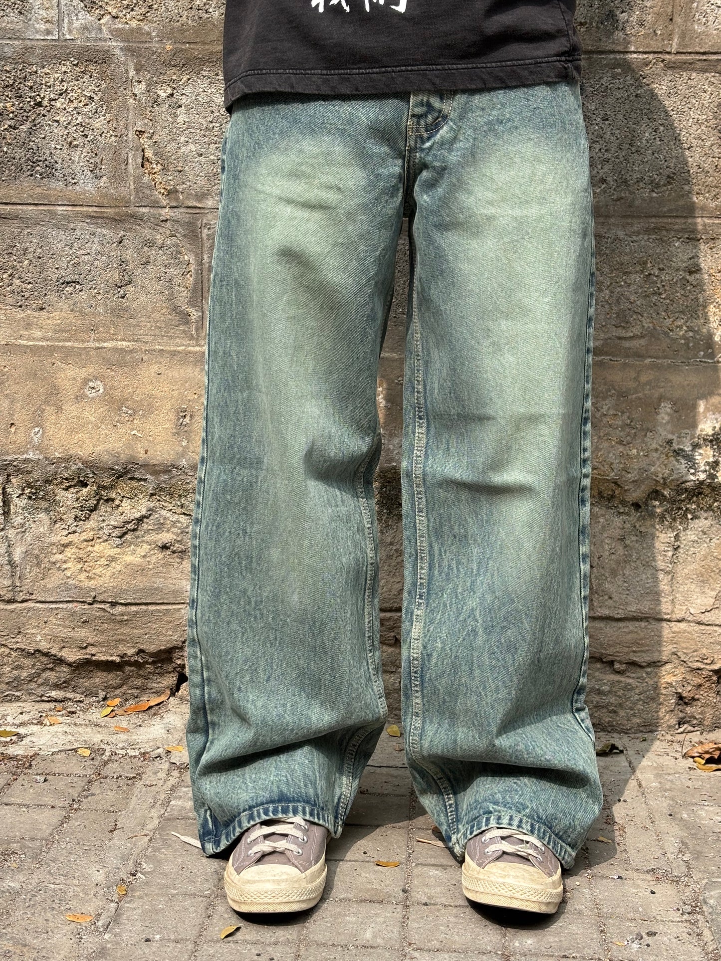 Blue baggy jeans