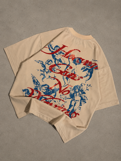 Angle beige oversized tee
