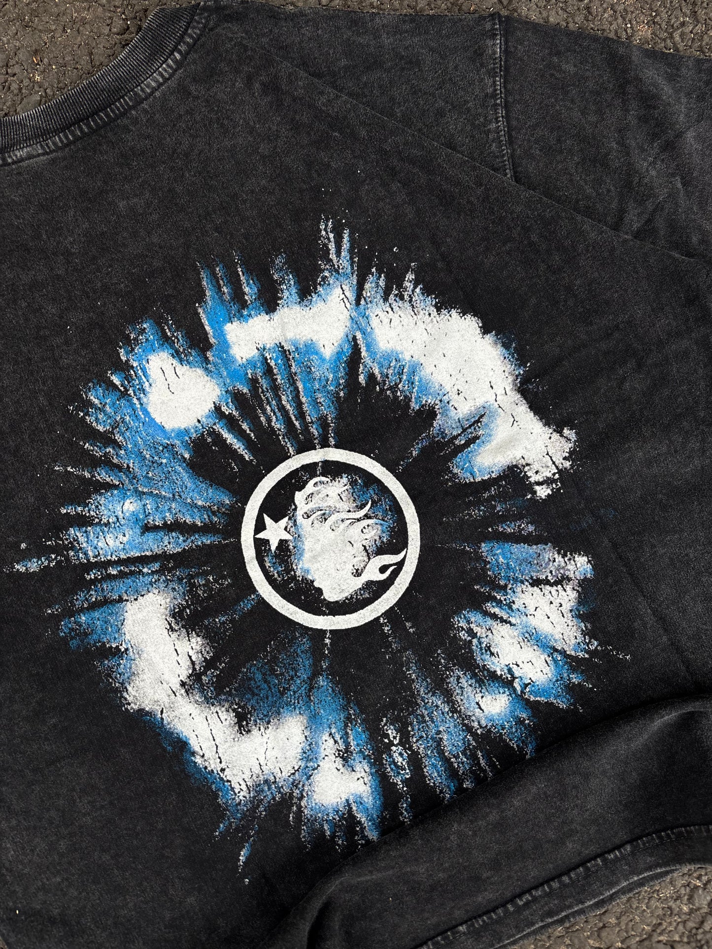 Hell star oversized acid wash Tee