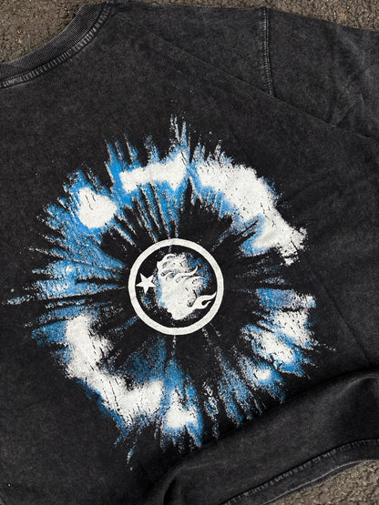 Hell star oversized acid wash Tee
