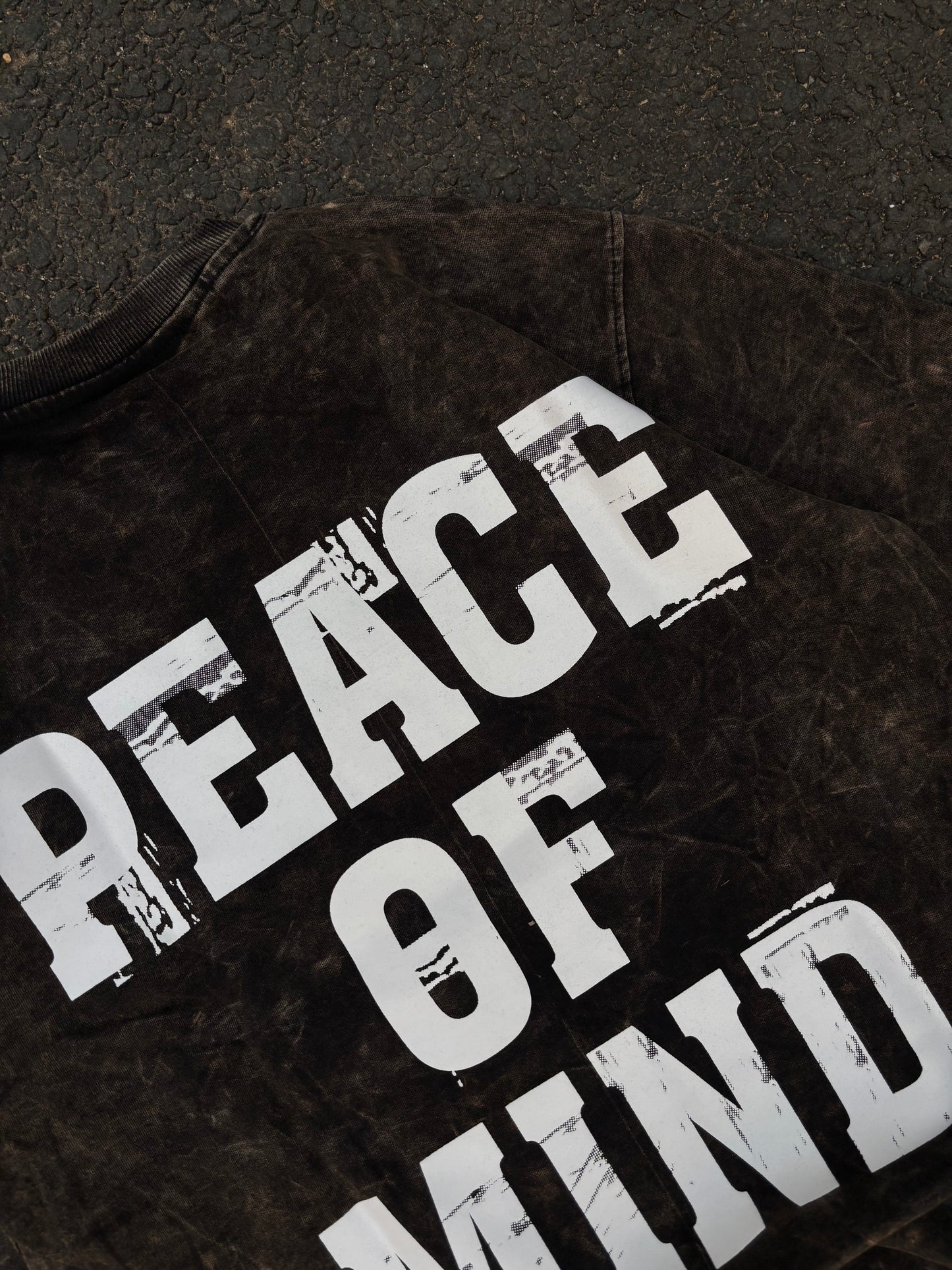 Peace of mind acid wash oversized tee