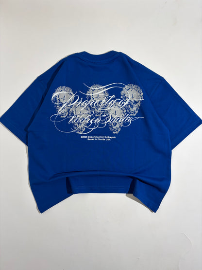 Blue crop boxy tee