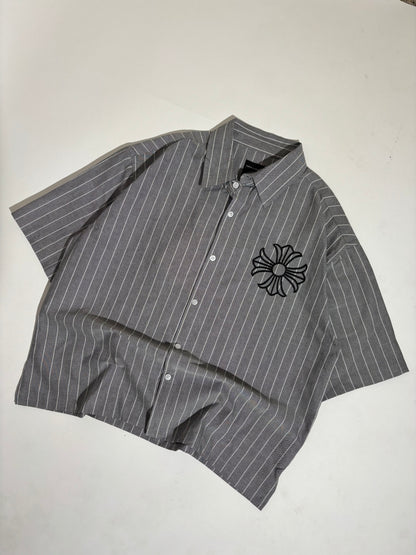 Chrome grey boxy shirt