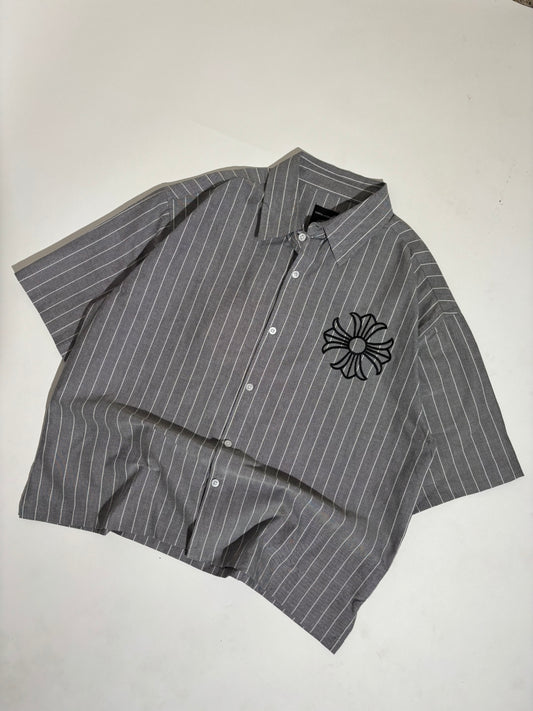 Chrome grey boxy shirt
