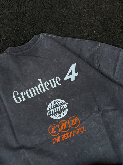 Cho grey acid wash oversized tee