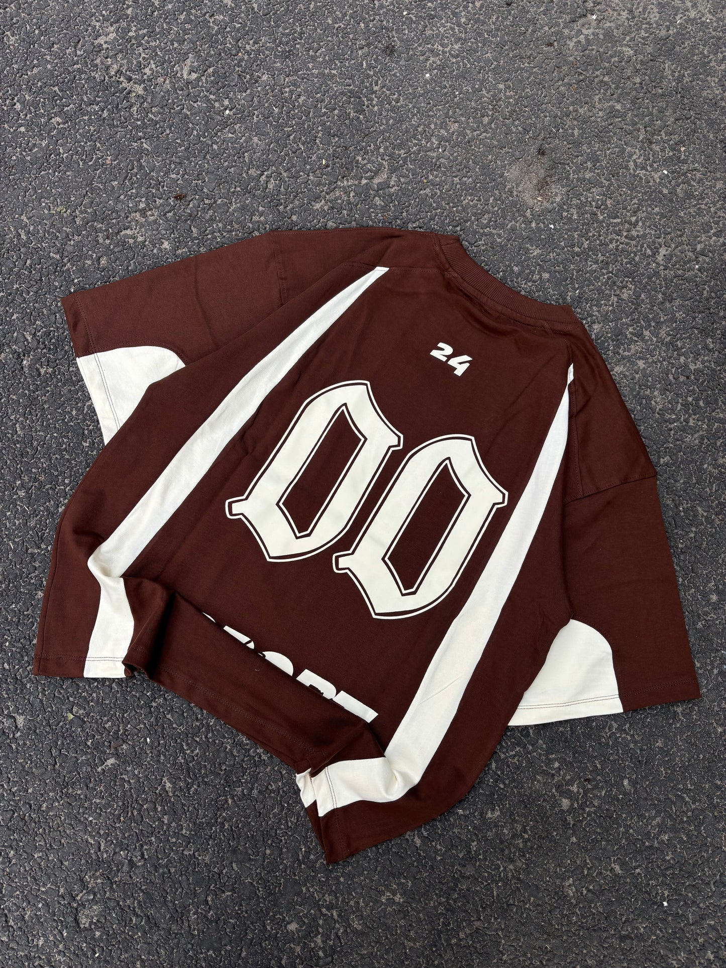 Sport brown and beige oversized tee