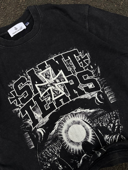 Saint tears acid wash oversized tee