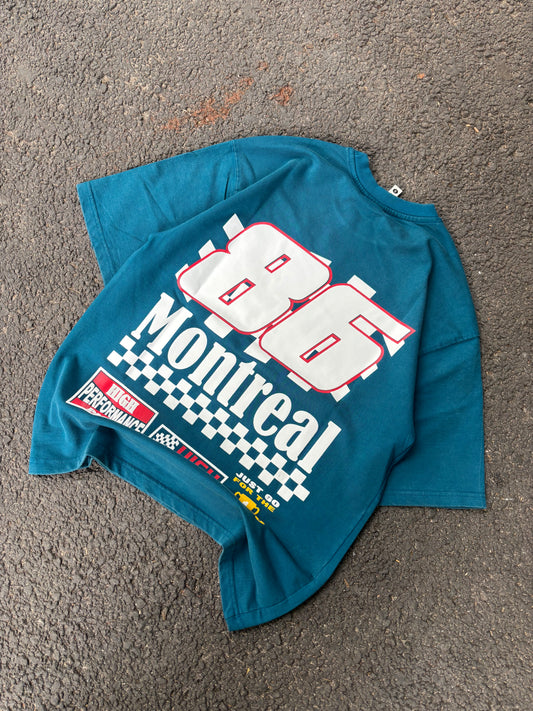 86 blue oversized tee