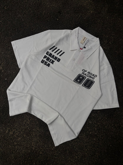Grand pix oversized polo tee