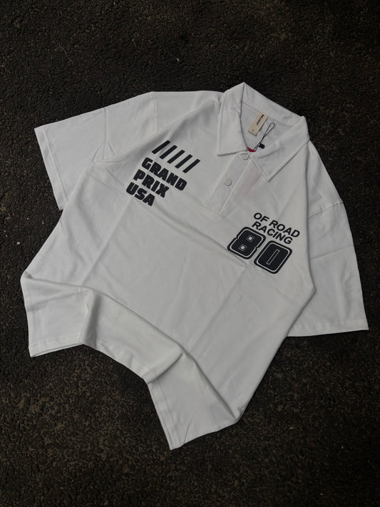 Grand pix oversized polo tee