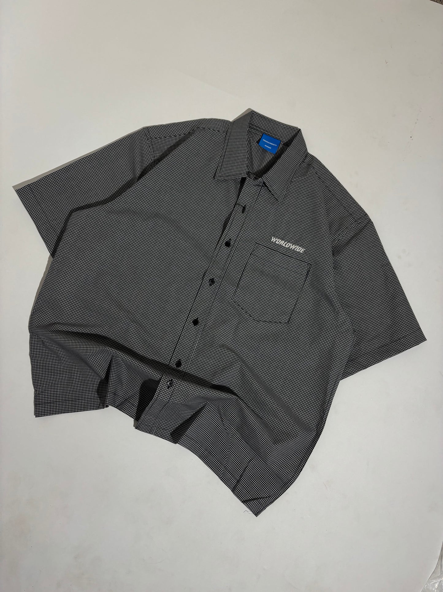 Grey checks boxy shirt