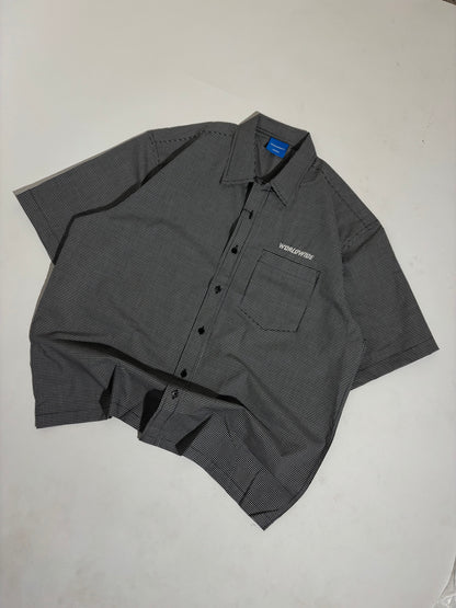Grey checks boxy shirt