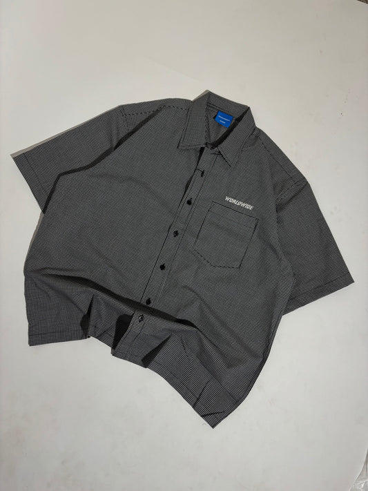 Grey checks boxy shirt