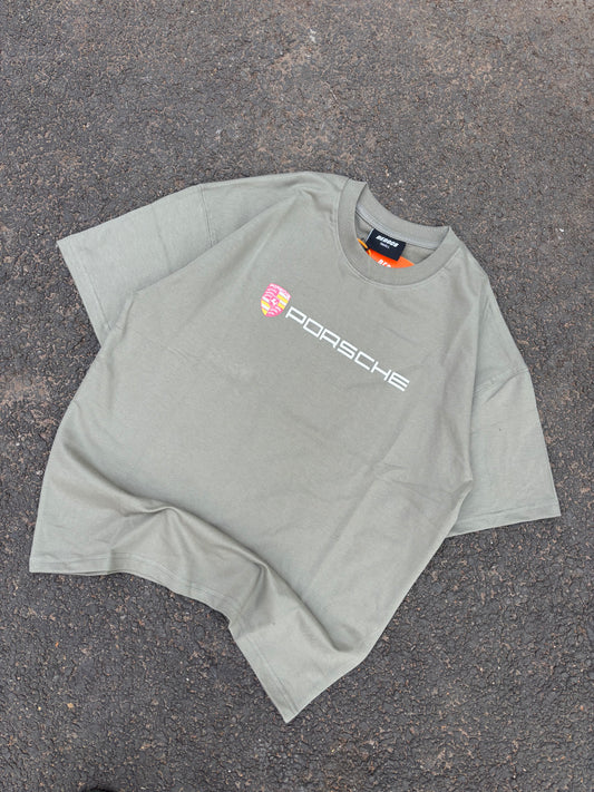Porsche grey oversized tee