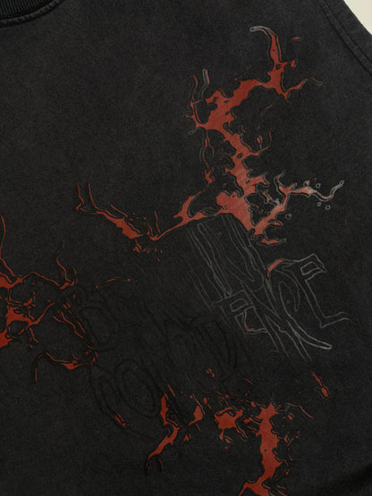Red thunder lava wash vest