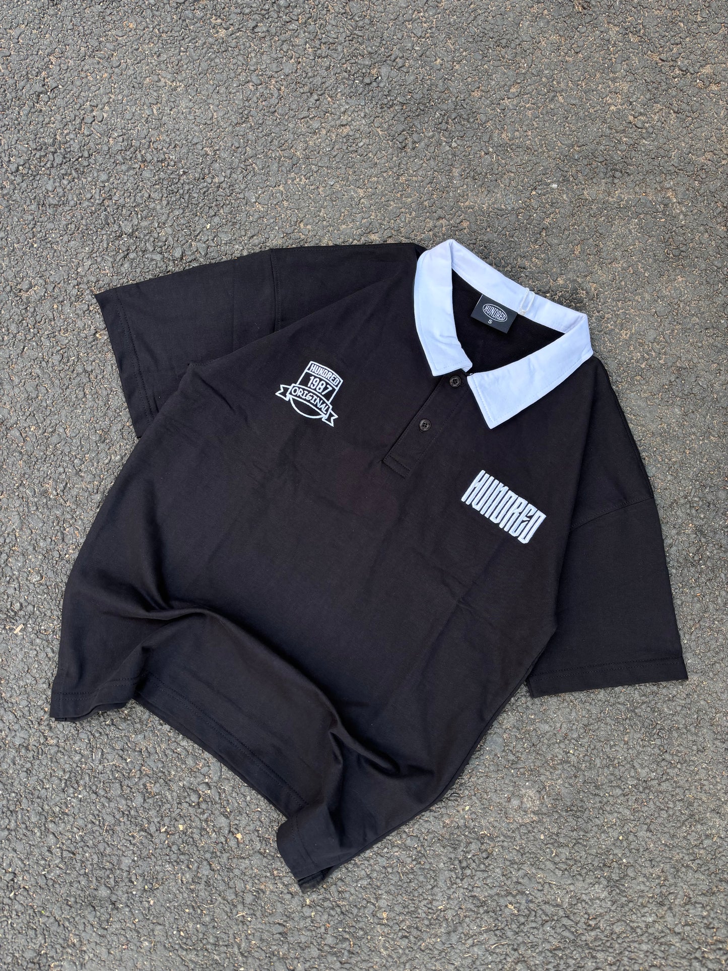 Black polo oversized tee