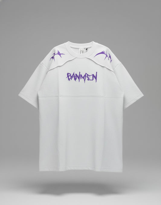 White ban oversized tee