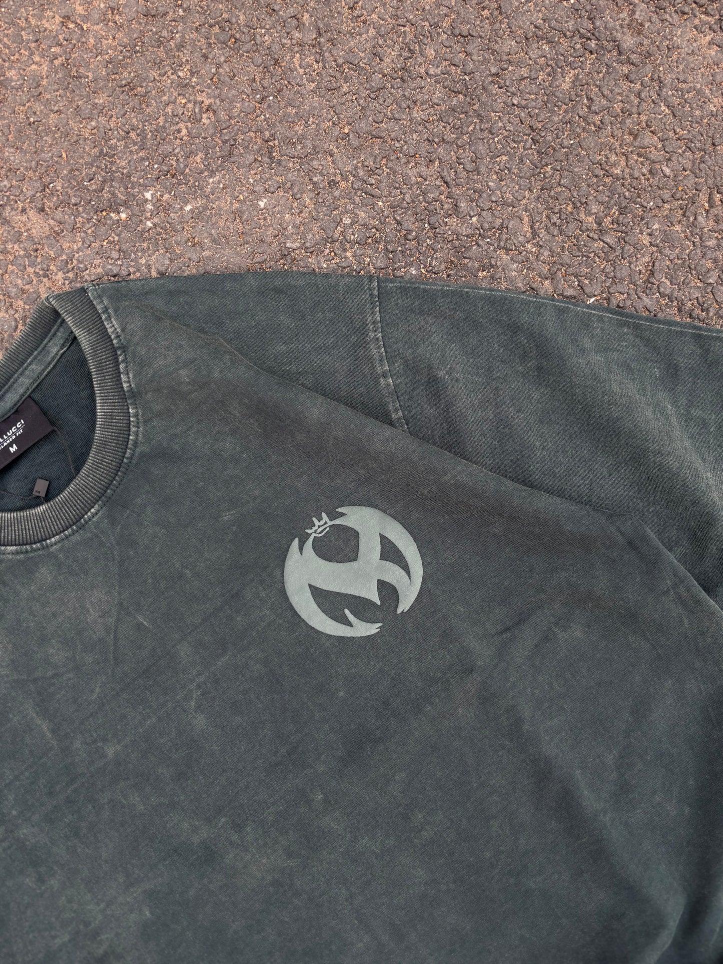 Netflix green acid wash oversized tee