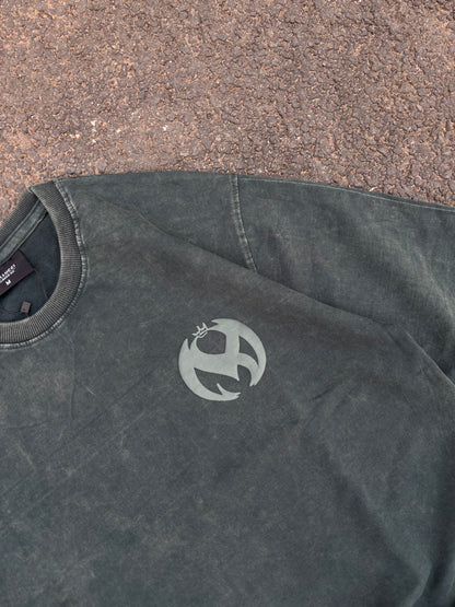 Netflix green acid wash oversized tee