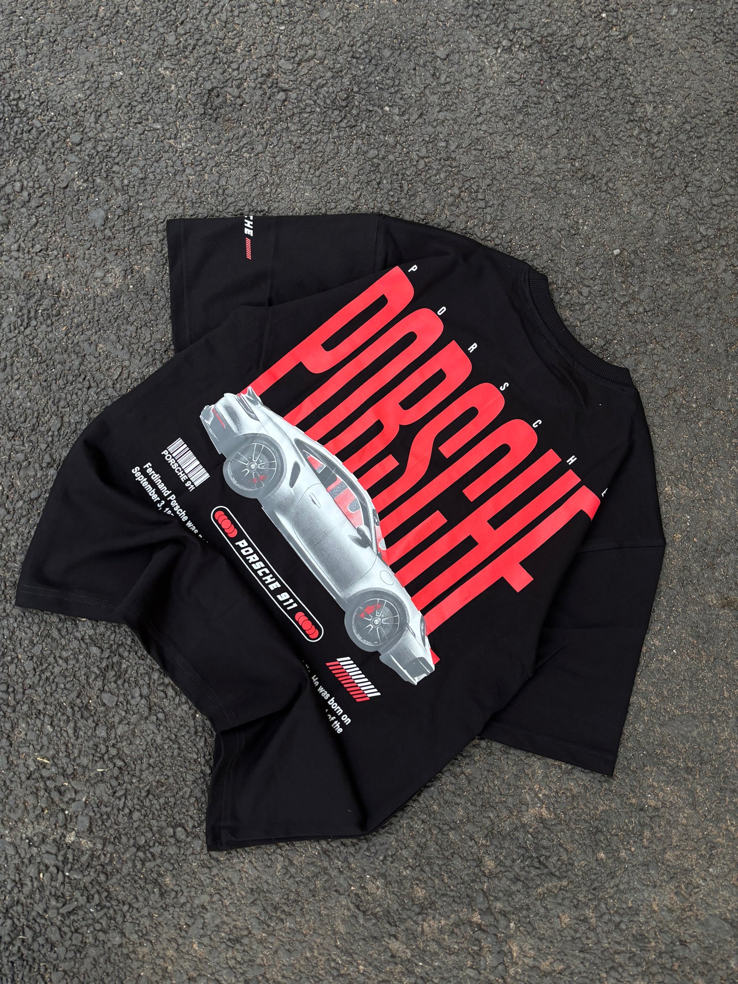 Porsche black oversized tee