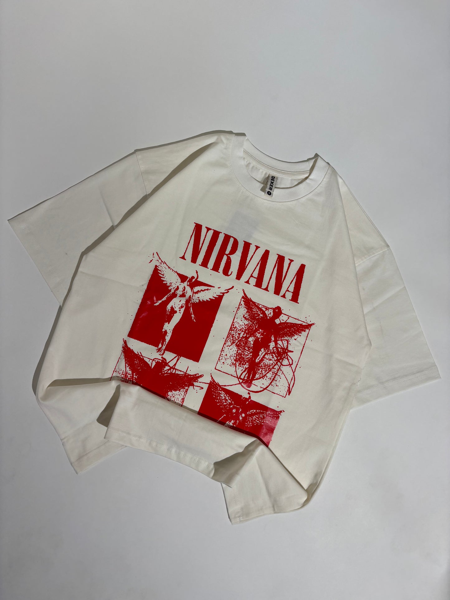 Nirvana white oversized tee