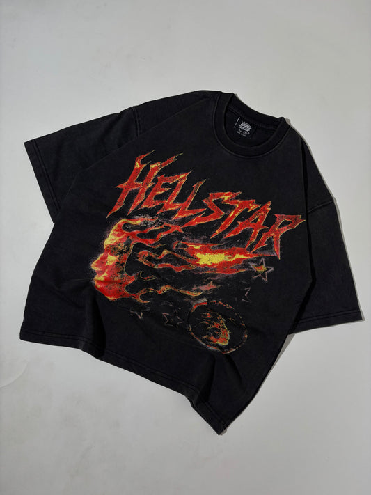 Hell premium lava wash boxy tee