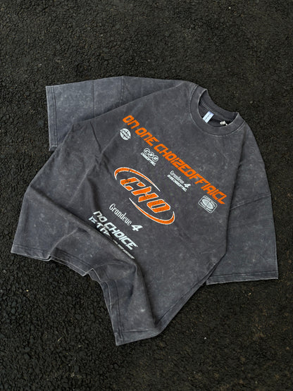 Cho grey acid wash oversized tee