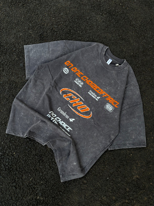 Cho grey acid wash oversized tee