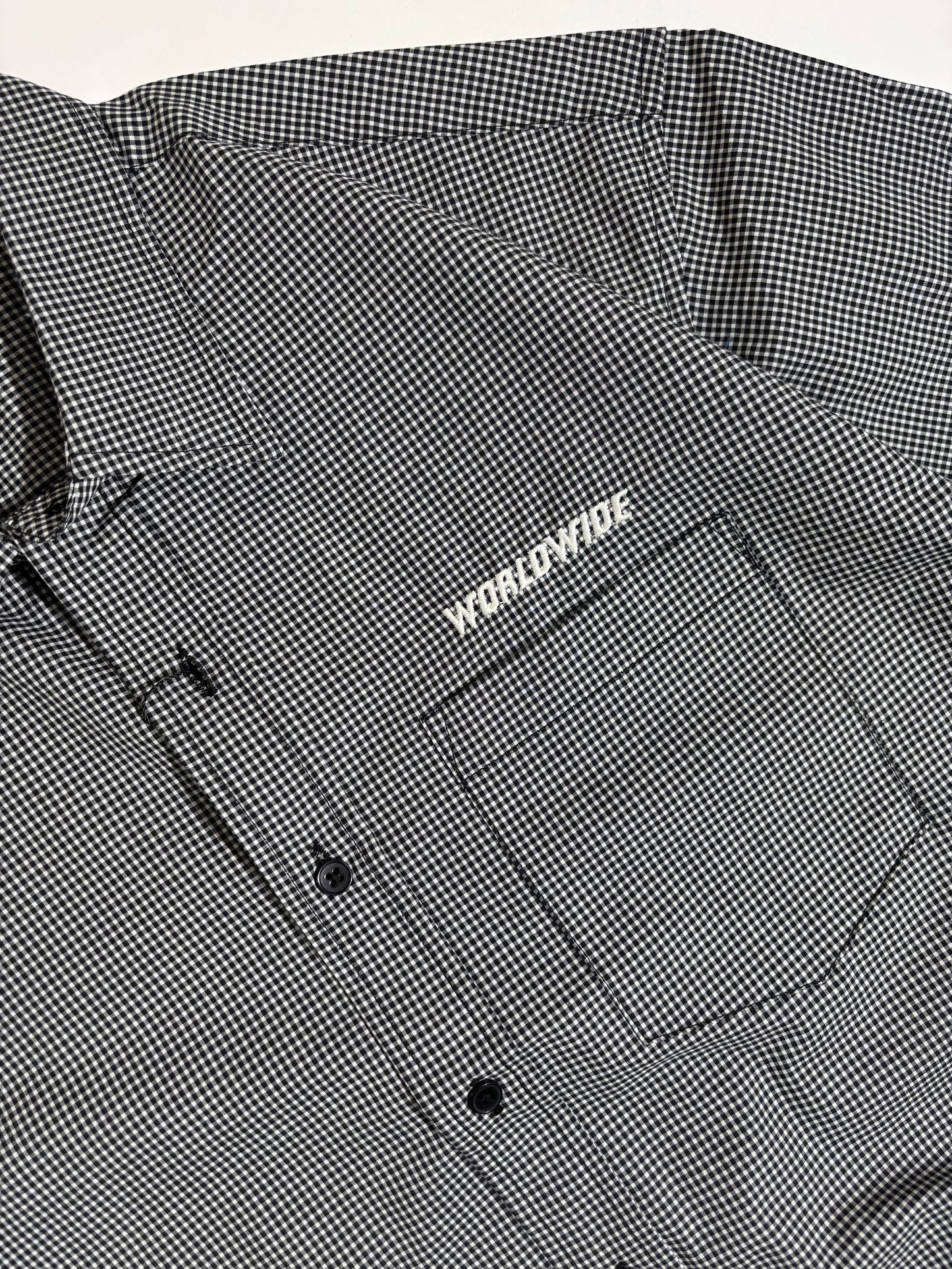 Grey checks boxy shirt