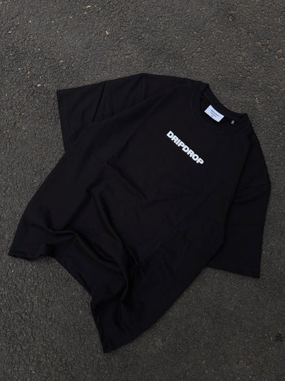 Drip drop black oversized tee