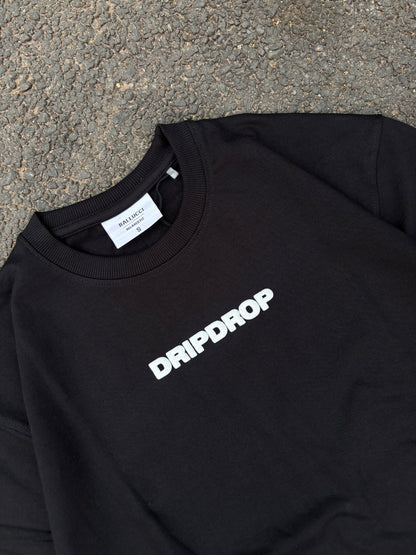 Drip drop black oversized tee