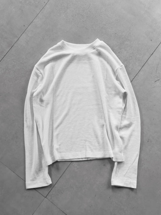 White waffle tee