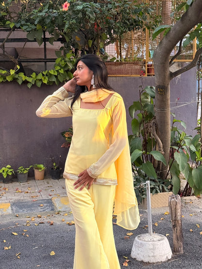 Yellow full set kurta