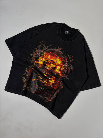 Flame premium lava wash boxy tee