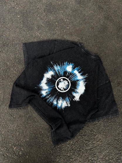 Hell star oversized acid wash Tee