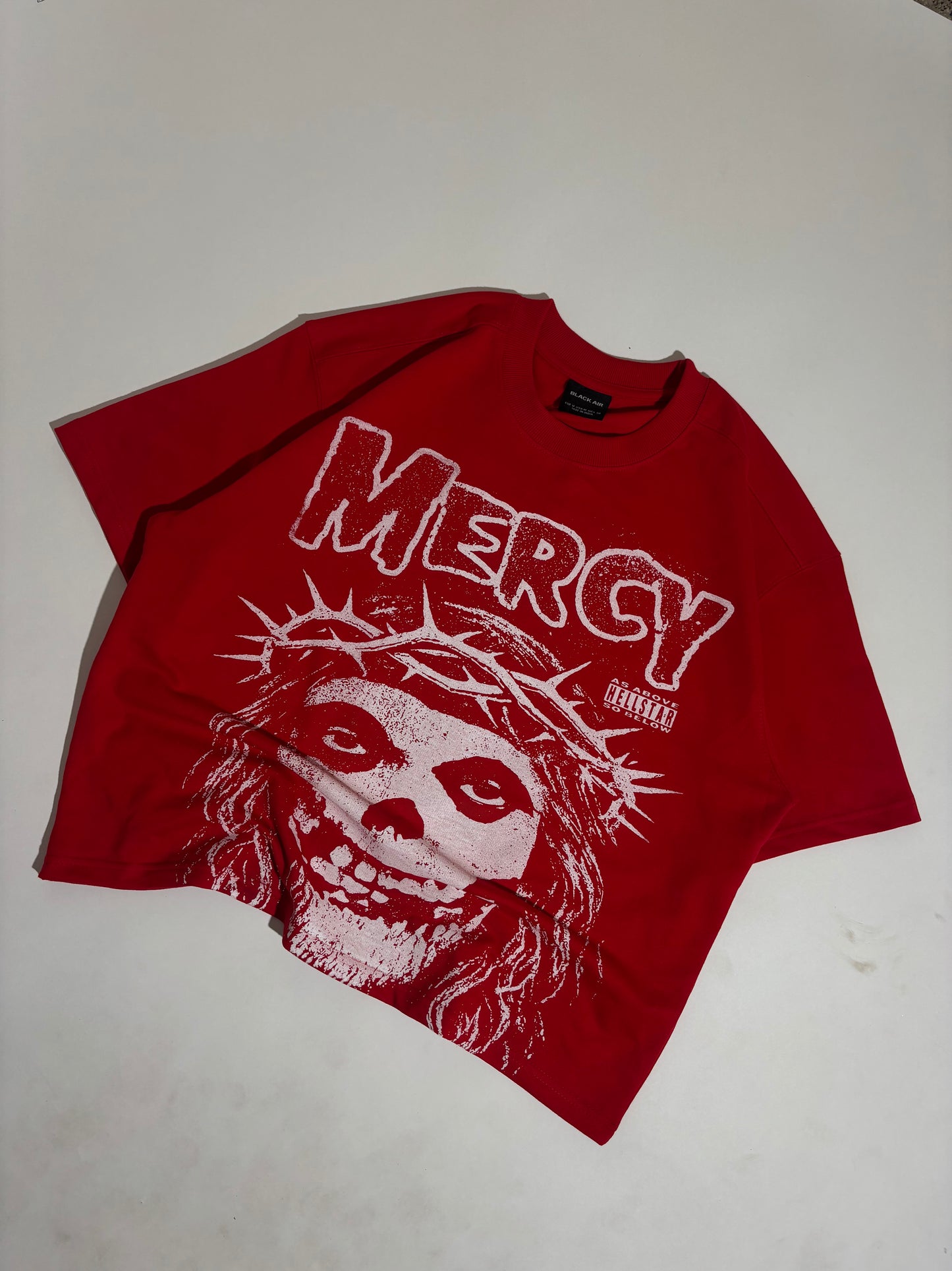 Mercy red oversized boxy tee