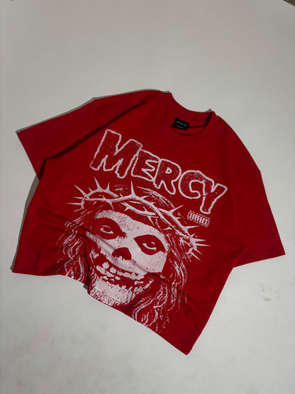 Mercy red oversized boxy tee