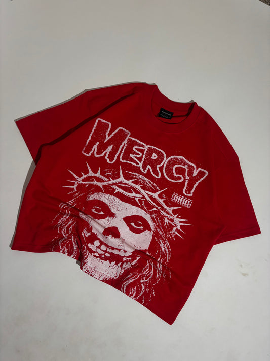 Mercy red oversized boxy tee