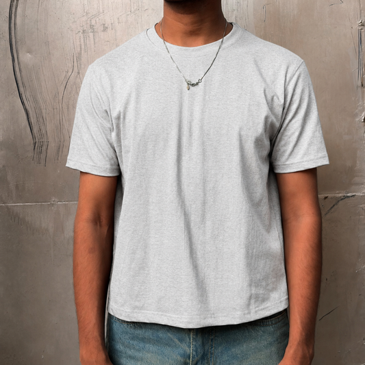 Grey cropped tee