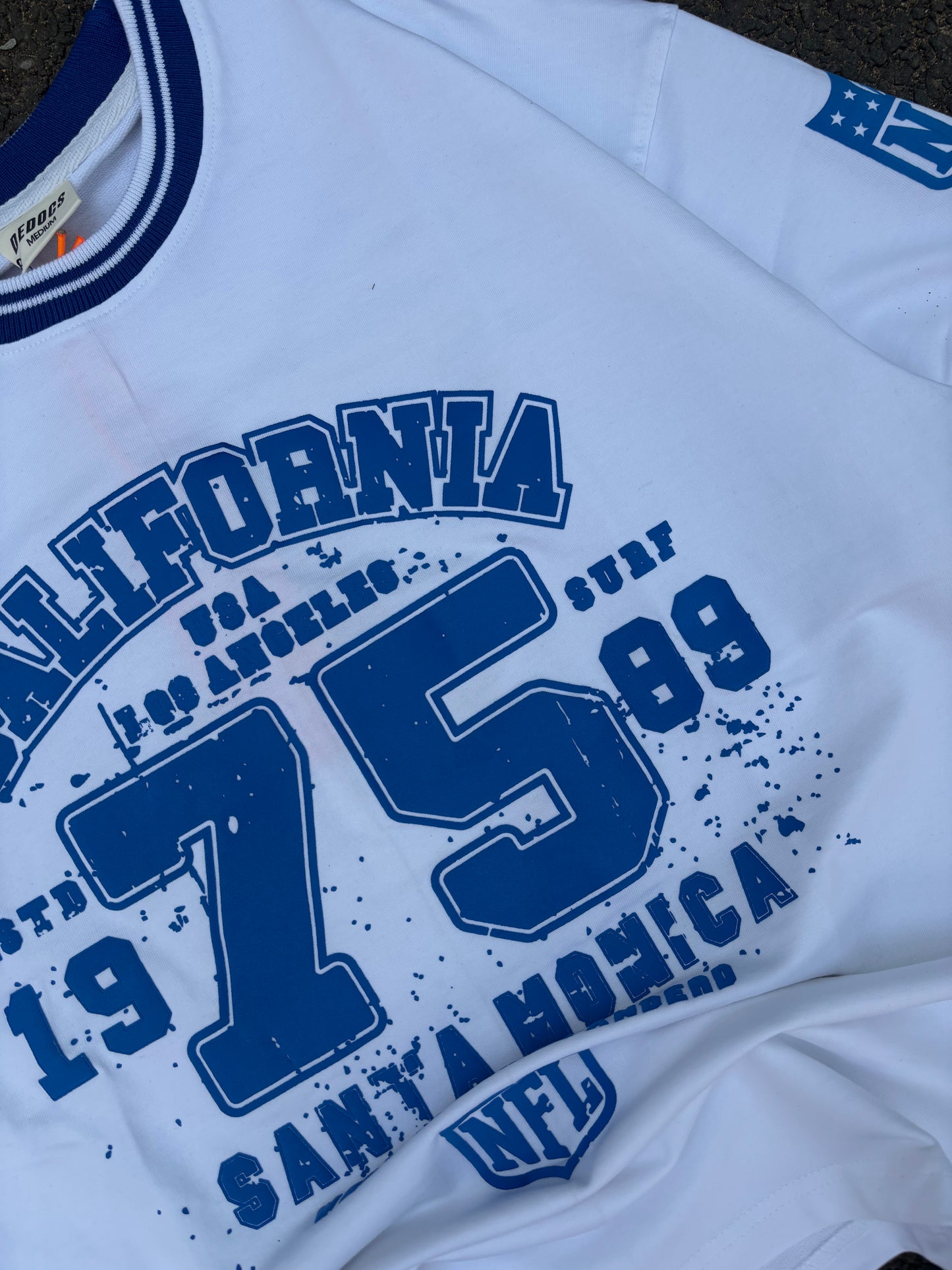 California 75 white oversized tee