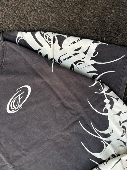 Strokes grey acid wash oversized tee