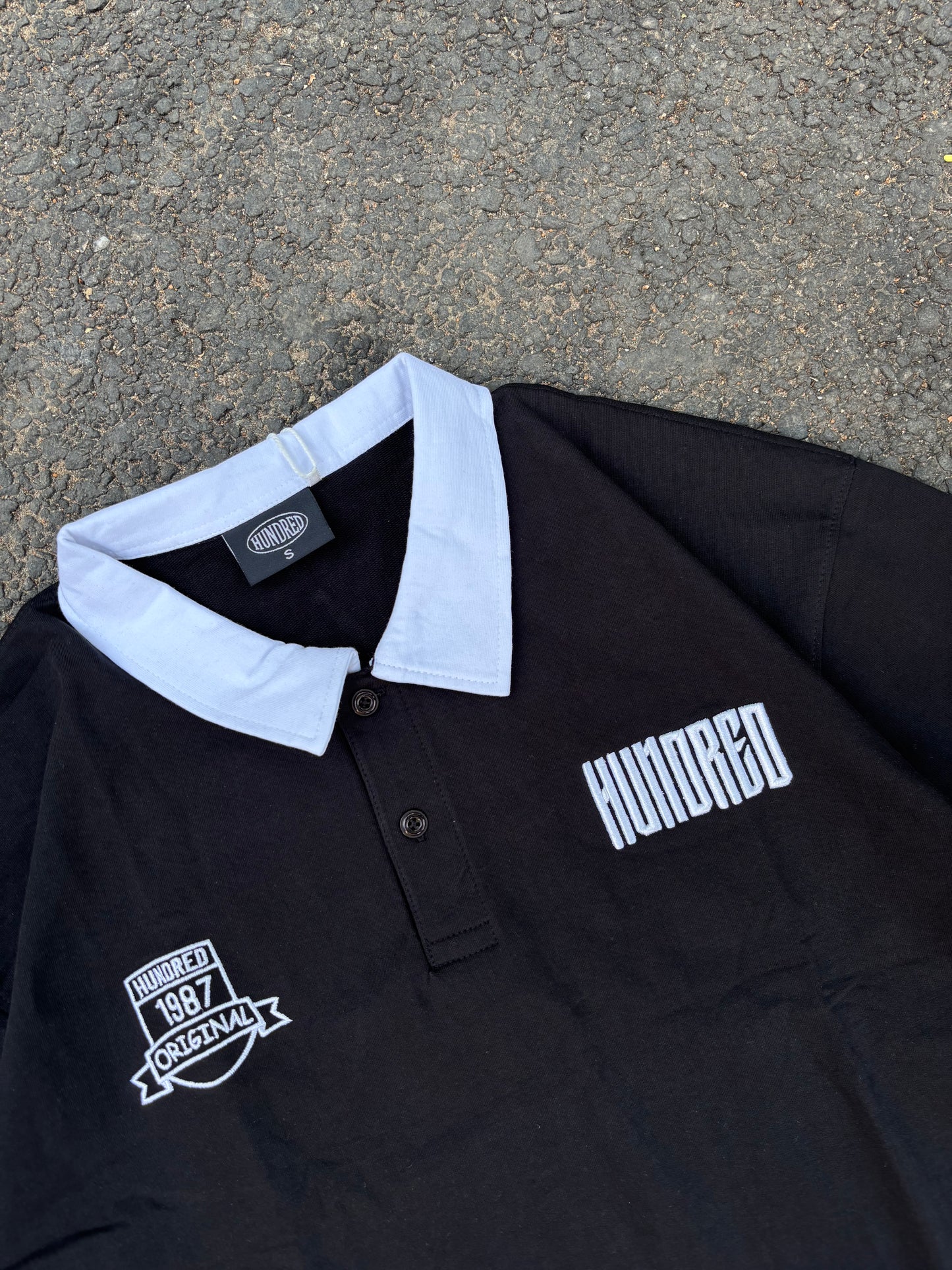 Black polo oversized tee