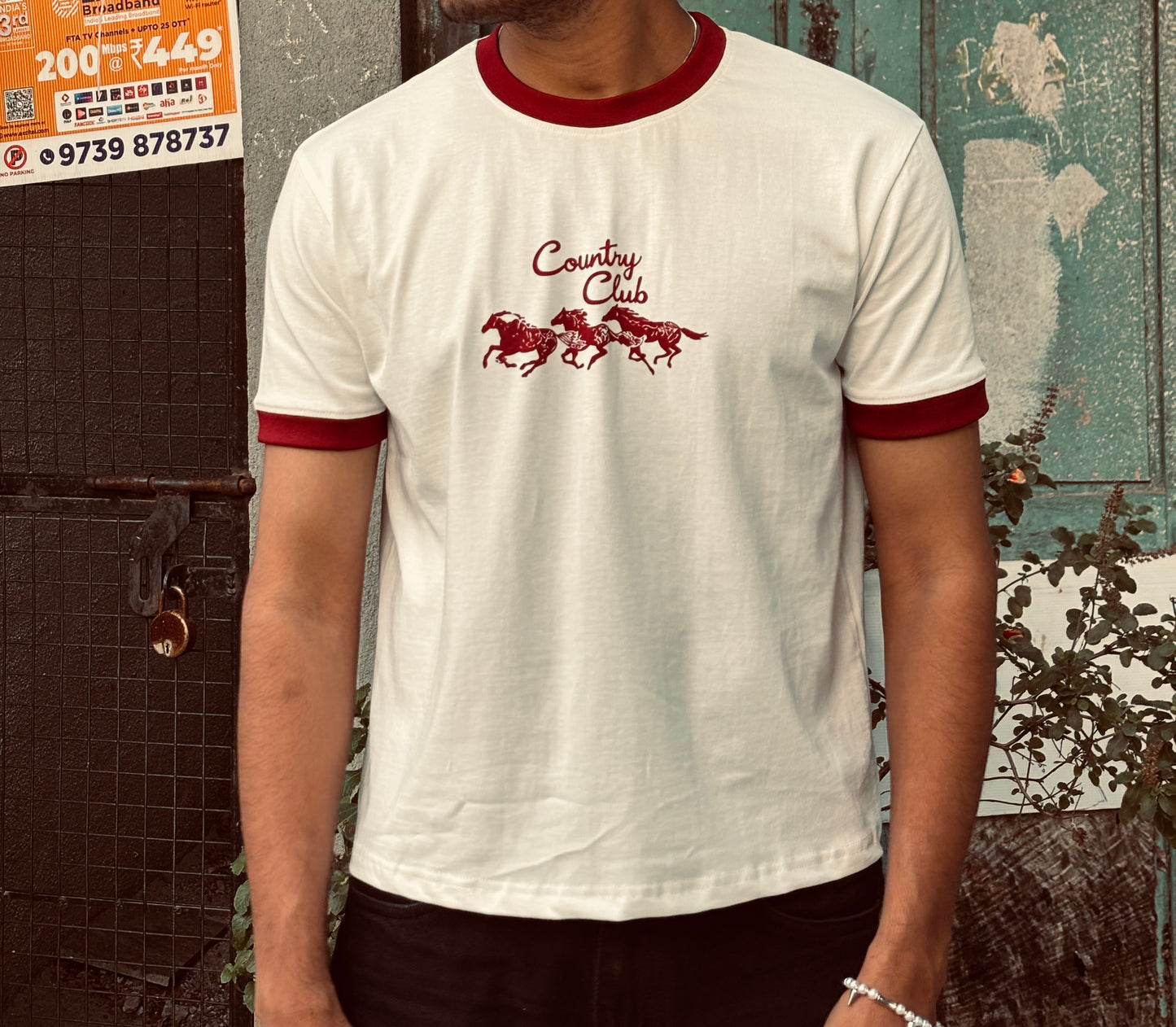 Country club ringer tee